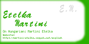 etelka martini business card